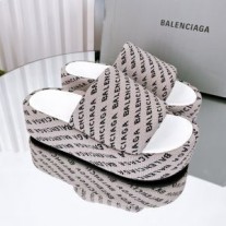 Balenciaga Rise Platform Papucs női textilszürke