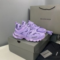 Balenciaga Glow In The Dark Track tornacipő Uniszex bőr és hálós lila