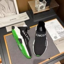 Balenciaga Speed Tornacipő uniszex logó alacsony kötött fekete/zöld színű