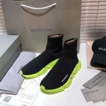 Balenciaga Speed Tornacipő uniszex kötött fekete/citrom