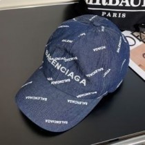Balenciaga Allover Logo Hímzett Sapka Pamut Kék