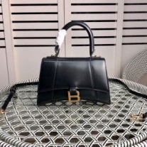 Balenciaga kleine zandloper handtas van kalfsleer zwart