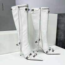 Balenciaga Cagole 90MM Laarzen Dames Kalfsleer Wit