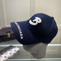 Balenciaga Single B baseballpet in marineblauw