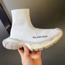 Balenciaga 3XL X Speed Sportschoenen Unisex Gebreid Wit/Grijs