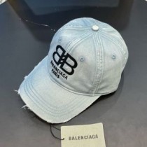 Balenciaga BB Paris baseballpet denim in blauw/zwart