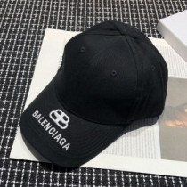 Balenciaga BB vizierkap geborduurd logo katoen in zwart