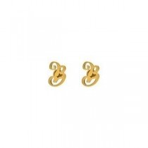 Balenciaga Typo B oorbellen in goud