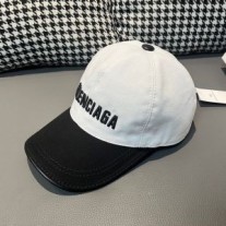 Balenciaga Logo Brodert Lokk I Lerret Hvit/Sort