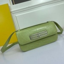 Balenciaga Medium sladderveske i krokodillepreget skinnoliven