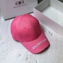 Balenciaga brodert caps bomull i rosa/hvit